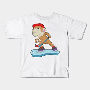 Monkey Field hockey Hockey stick Sports Kids T-Shirt